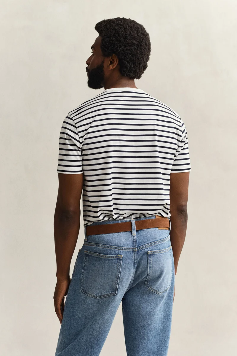GANT  Pima Cotton Striped T-Shirt for Men | Best Price UAE