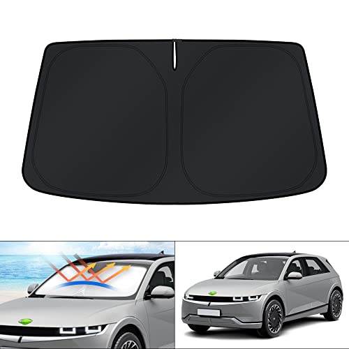 KUST Windshield Sun Shade for Hyundai Ioniq 5 Accessories 20222025 2026 345x585 Sunshade Window Sun Visor Protector Foldable Blocks UV Rays Keep Car Cooler - Image 1