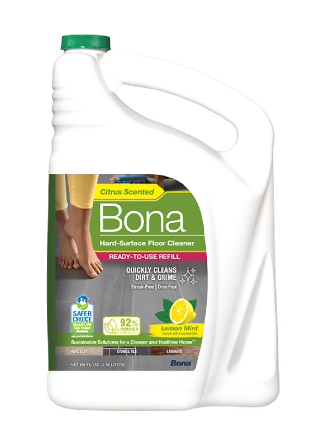 BONA Lemon Mint Scented Ready-To-Use Hard-Surface Floor Cleaner Refill 3.78 L WM700018200 - Image 1
