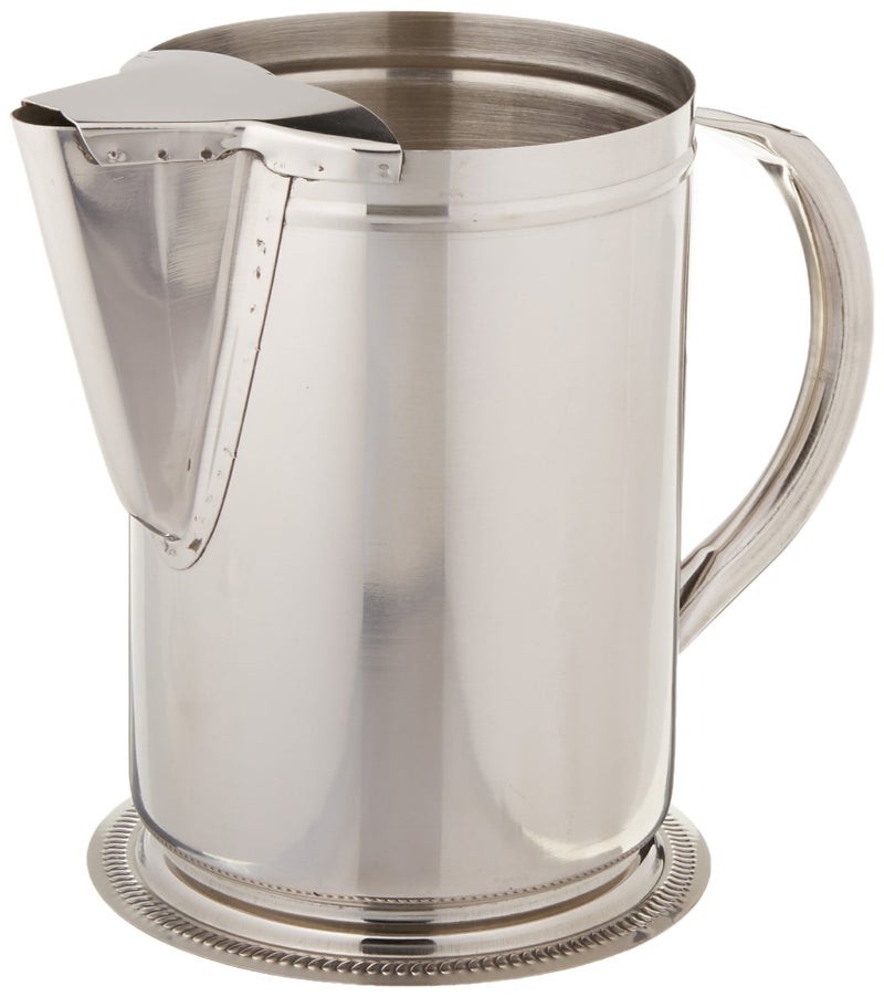 Winco Stainless Steel Water Pitcher with Guard 64Ounce