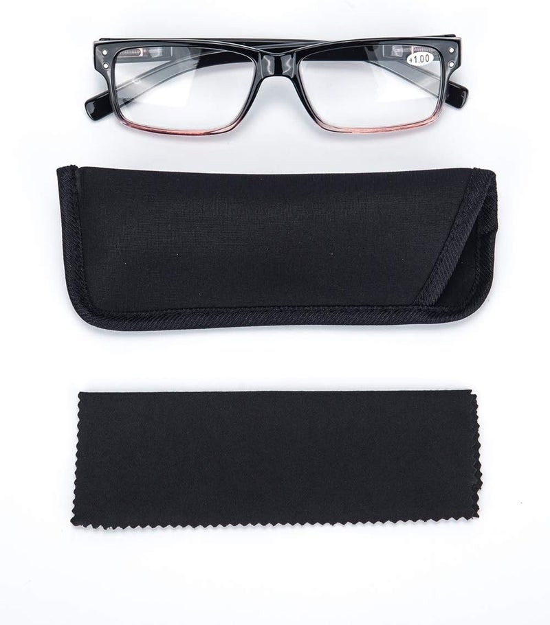 LANLANG 3-Pack Reading Glasses for Men,Spring Hinge,3 Colors,Clear Lens,L-L007 - Image 5