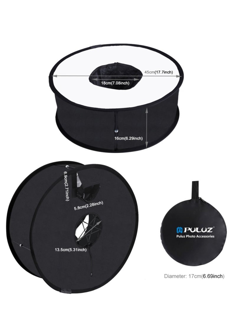 PULUZ - PULUZ 450mm Round Style Softbox Speedlight Flash Light Shoot Soft Box Foldable Soft Flash Light Diffuser for Photography - Image 1