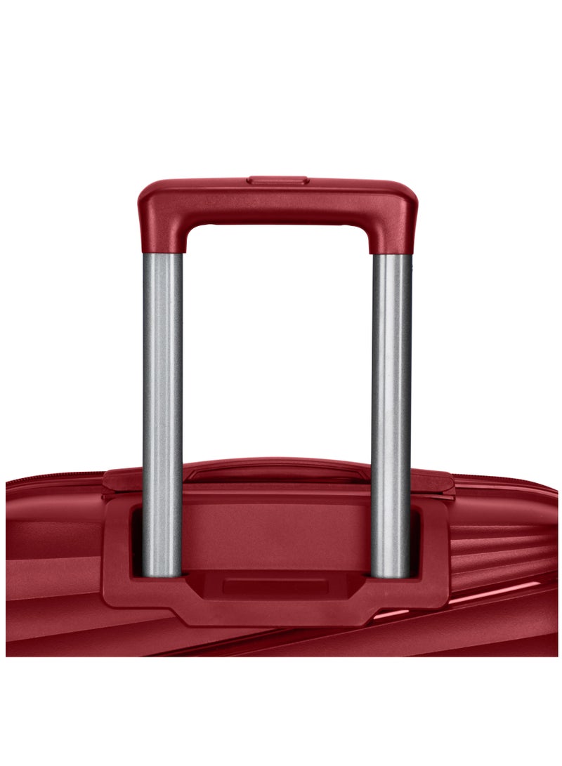 SENATOR Hard Case Large Checked Luggage Trolley For Unisex Polypropylene Lightweight 4 Double Wheeled Suitcase With Built In TSA Type Lock Travel Bag KH1005 Wine Red - Image 5