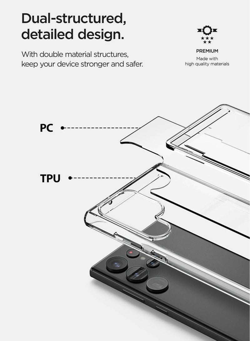 VRS Design Crystal Pickup for Samsung Galaxy S23 ULTRA Case Cover Wallet with 2 Card Storage Slot- Clear  - Image 4