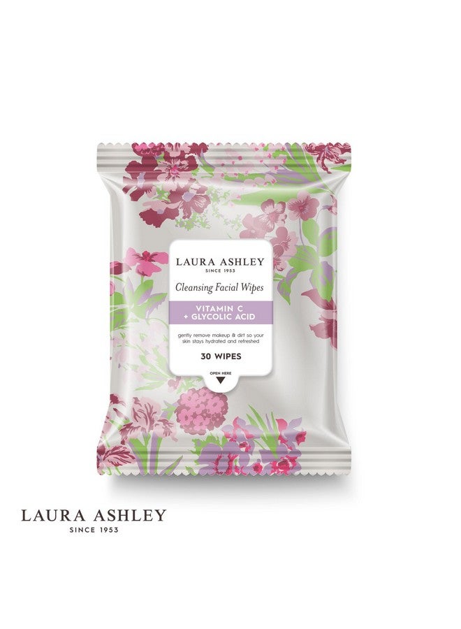 لورا أشلي عبوات مناديل مبللة للوجه للنساء، مناديل مبللة لإزالة المكياج مع فيتامين C، الريتينول، حمض الهيلورونيك، 120 قطعة من مناديل تنظيف الوجه - Image 3