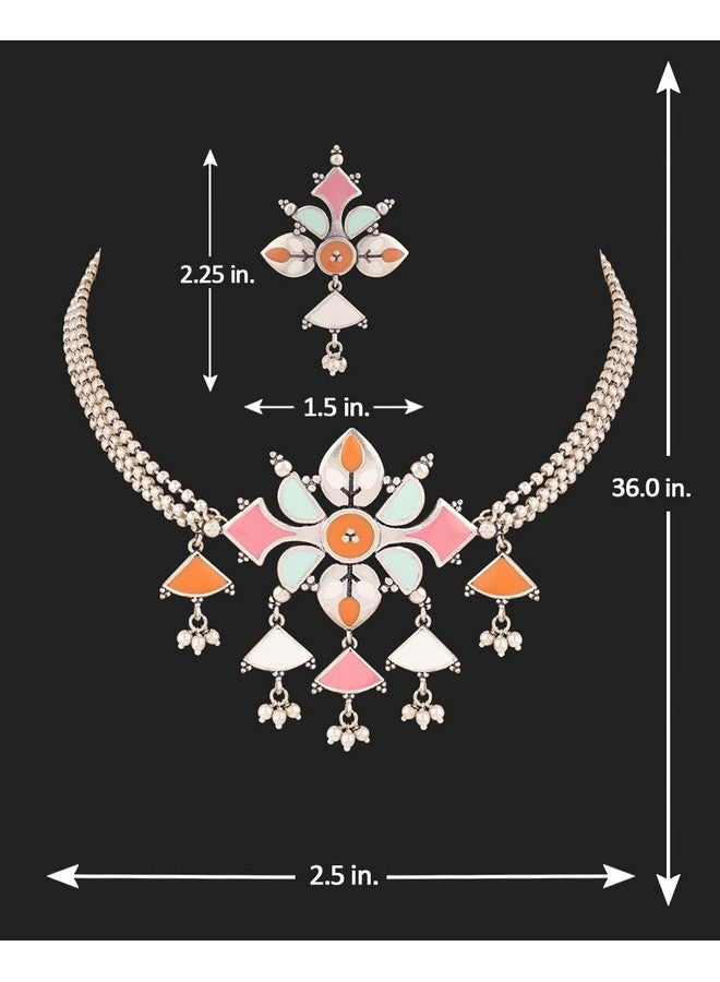 VOYLLA Bagh E Fiza Floral Necklace Set - Image 5