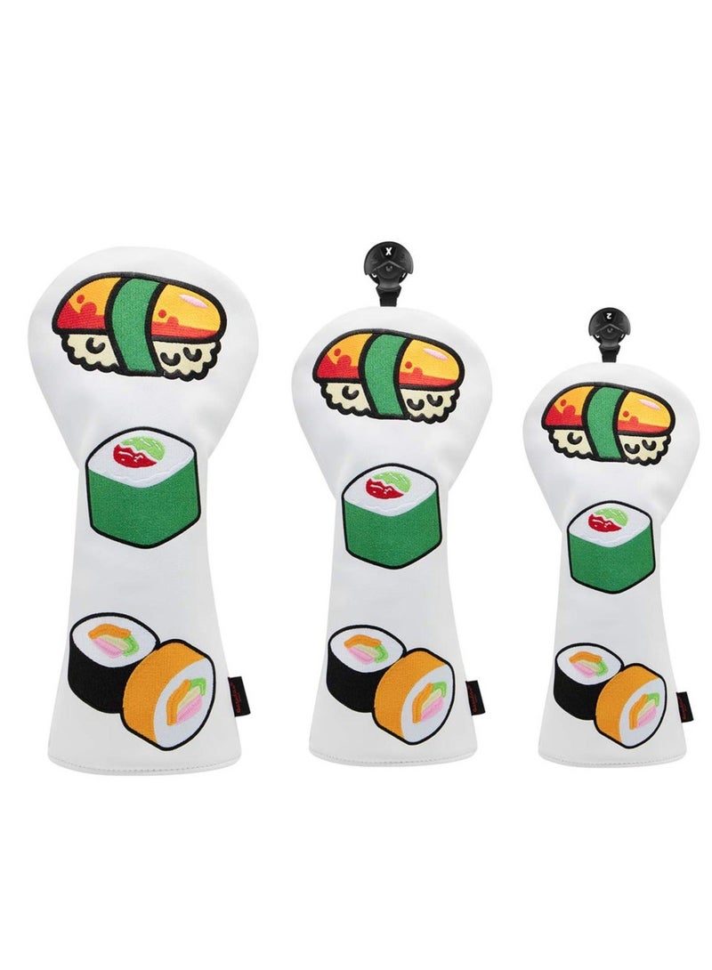SYOSI Golf Club Covers, Driver Headcover, Fairway Wood Head Cover, Hybrid for Driver, Fairway, Hybrids, Accessory, 3 Models Available, Men, Women, Kids - Image 1