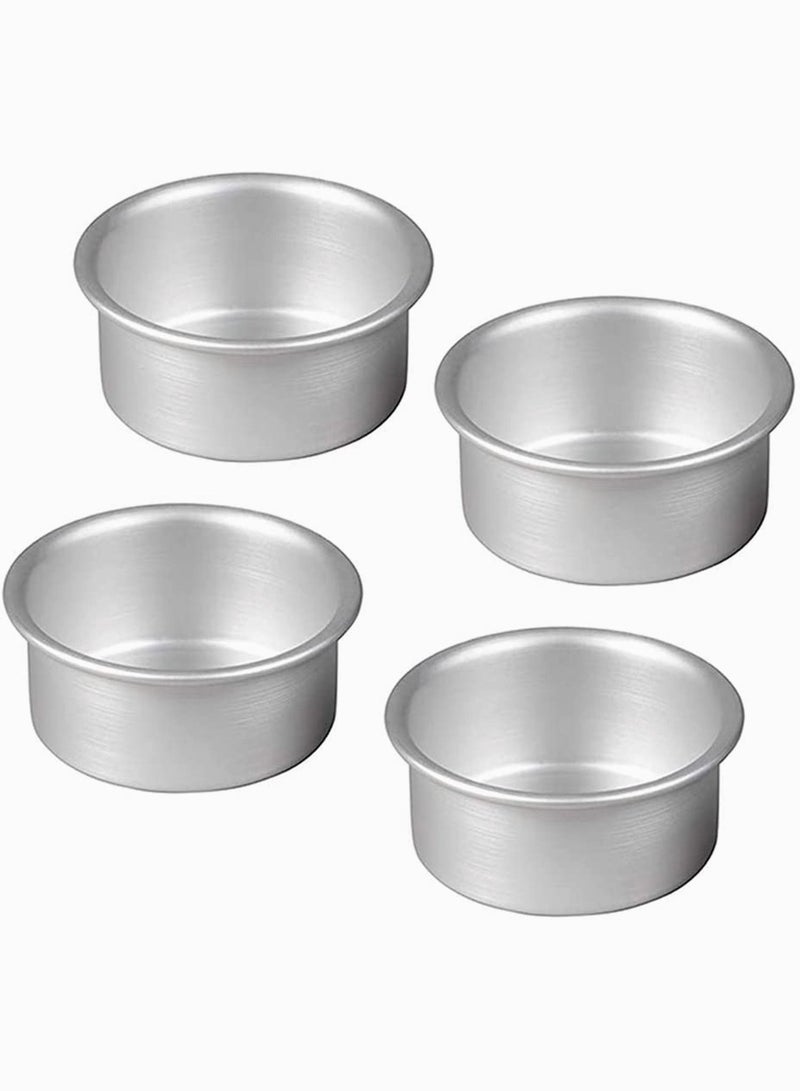 Cake Pans Round Non stick Round Cheese cake Baking Pans for Home Party Baking Supplies, Round Cake Pans with Removable Bottom 4 Pieces 4 Inch - Image 1