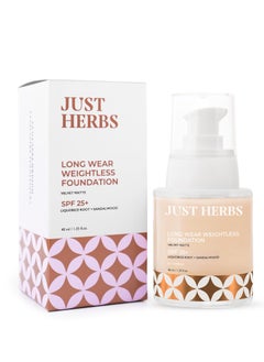Just Herbs Medium to Full Coverage Liquorice Longwear Weightless Foundation Vanilla