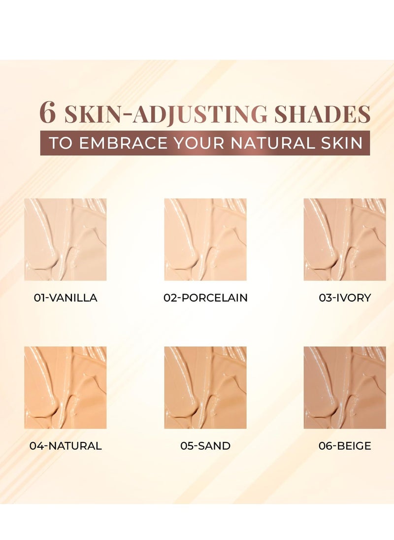 Just Herbs Just Herbs Medium to Full Coverage Liquorice Longwear Weightless Foundation Vanilla  - Image 3