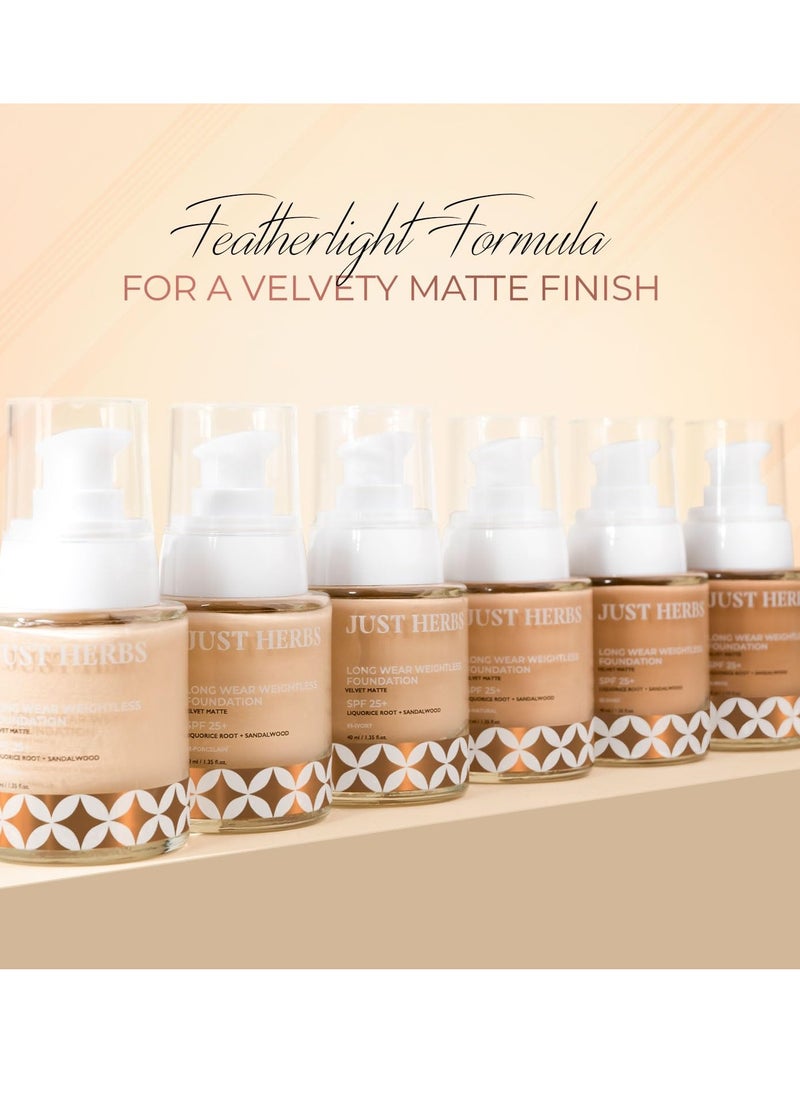 Just Herbs Just Herbs Medium to Full Coverage Liquorice Longwear Weightless Foundation Vanilla  - Image 2