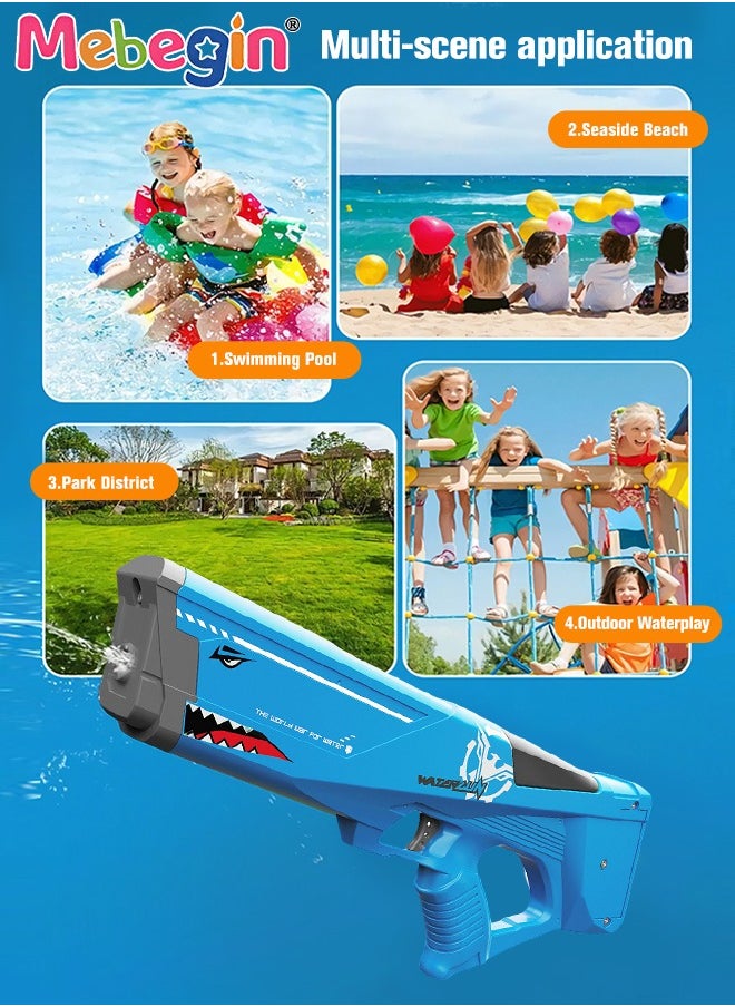 MEBEGIN Large Capacity Electric Water hydraulic giant, Water syringe giant with Long Rang, Safe to Use, Great Way to Increase Children's Interest in Outdoor Activities, Suitable for Swimming Pool Party, Family Fun, Camping and Outdoor Activities, 42*18cm  - Image 5