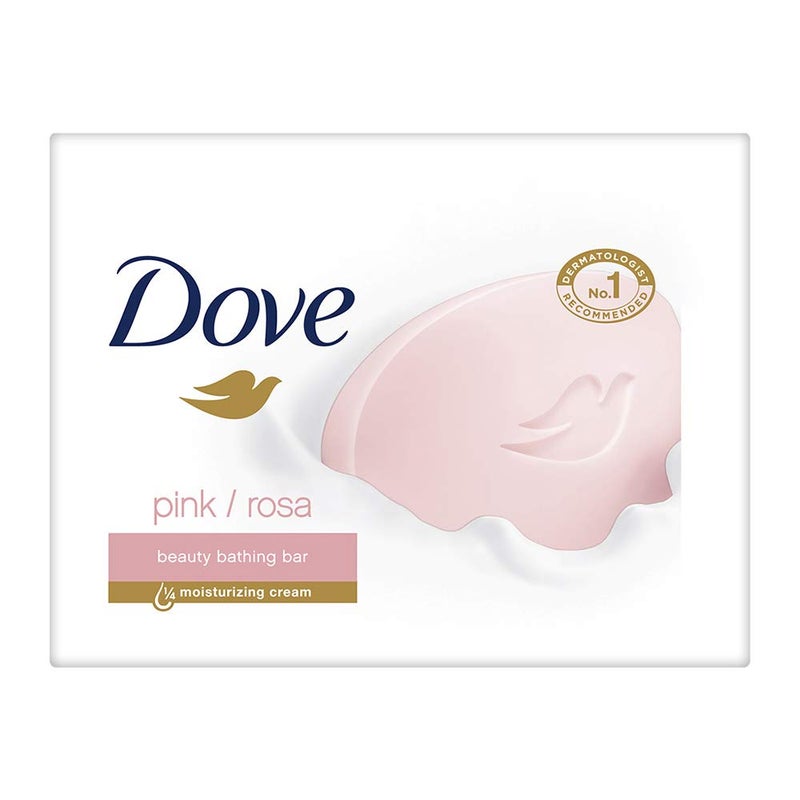 Dove Pink Rosa Beauty Bathing Bar With ¼ Moisturizing Cream To Give You Softer, Smoother Skin, 3X100 g - Image 2