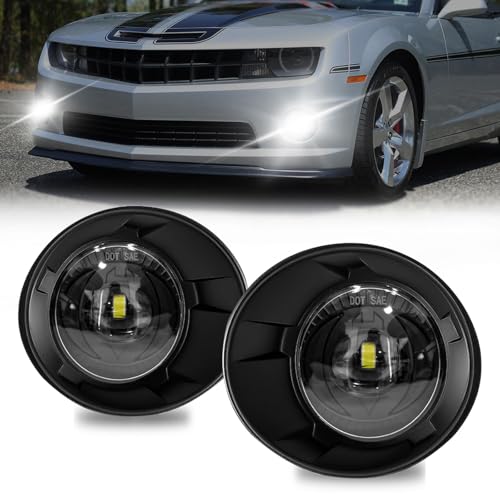 SINYATO INDUST LED Fog Lights for 2010-2013 Chevrolet Camaro, Front Driving Fog Lamps Assembly Replacement Kit, Clear Lens（1 Pair） - Image 1