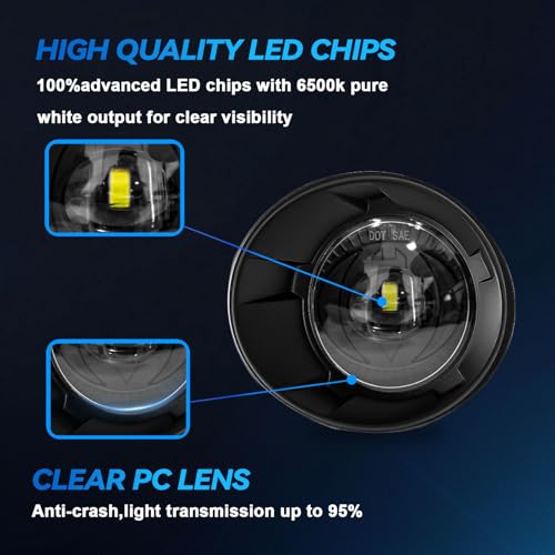 SINYATO INDUST LED Fog Lights for 2010-2013 Chevrolet Camaro, Front Driving Fog Lamps Assembly Replacement Kit, Clear Lens（1 Pair） - Image 3