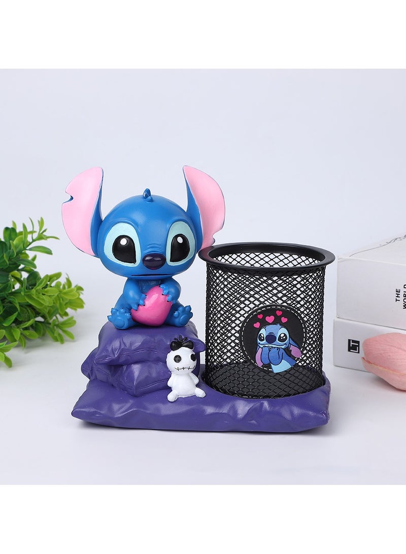 عام زخارف حامل أقلام كرتونية لشيتش (Stitch) الوليدة. هى هدايا مناسبة للطلاب المتخرجين وتزين مكتب المكتبة. كما يمكن استخدامها كأوعية تخزين.  - Image 1