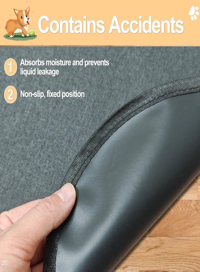 Ehzyaz Dog Crate Mat Liner, Washable Pee Pads for Dogs, Absorbs Urine, Non-Slip, Waterproof Under Dog Crate Mat Floor Protector, Protects Floors from Wear and Scratches, (29"x42") - Image 5