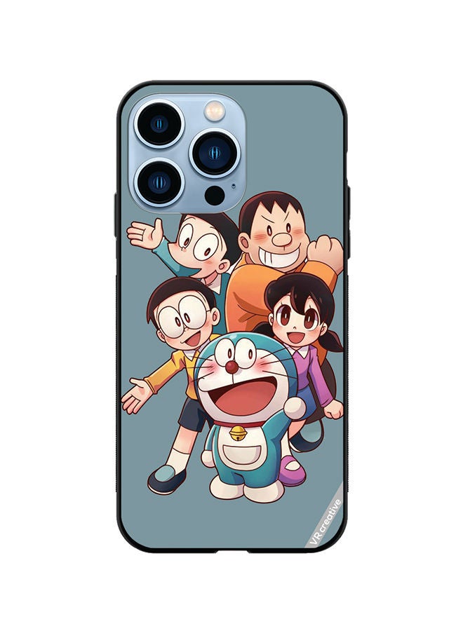 VR CREATIVE Protective Case Cover For Apple iPhone 13 Pro Doremon Design Multicolour - Image 1