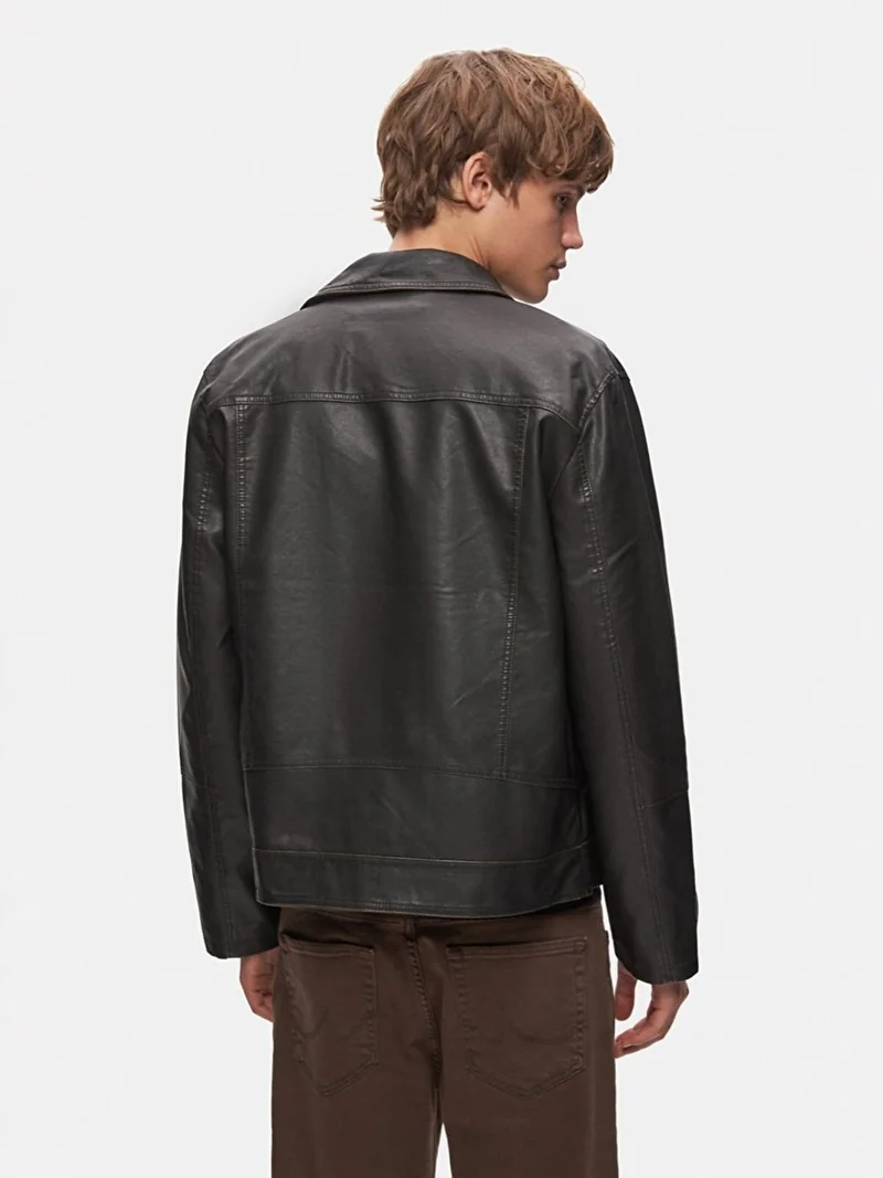 ال تي بي Hooded Plain Brown Jacket