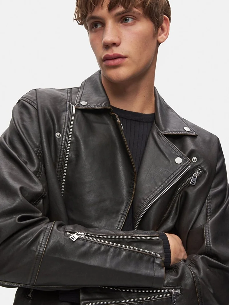 ال تي بي Hooded Plain Brown Jacket