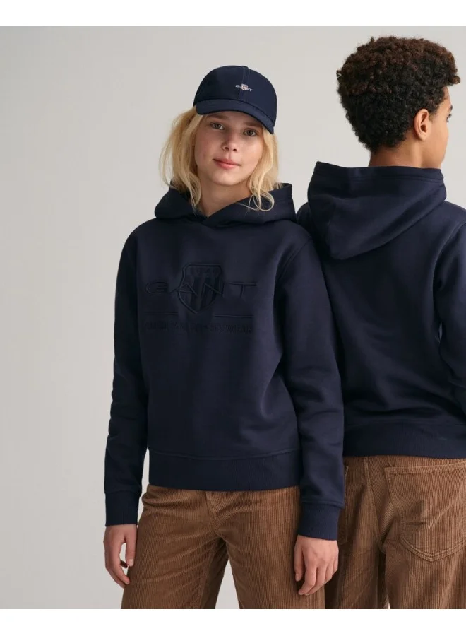 غانت Gant Teens Tonal Shield Hoodie