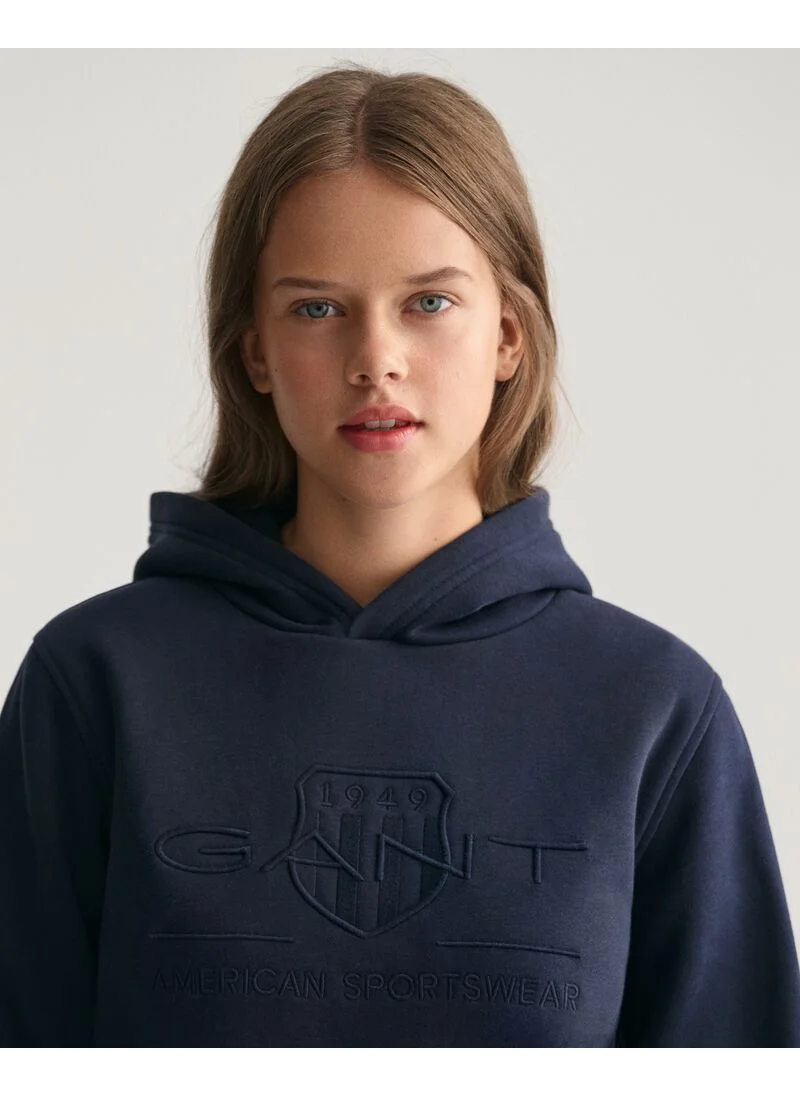 GANT Gant Teens Tonal Shield Hoodie