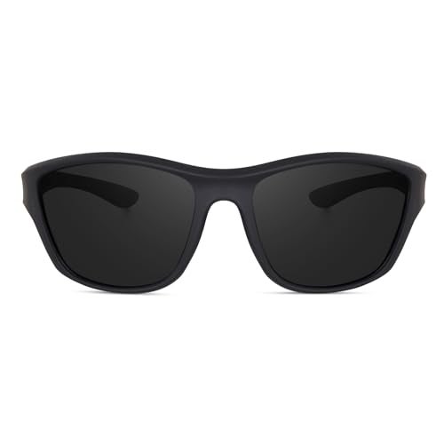 Dervin UV Protected Polarized Sports Sunglasses for Men Driving Cycling Fishing Cricket Sunglasses (Black) - Image 2