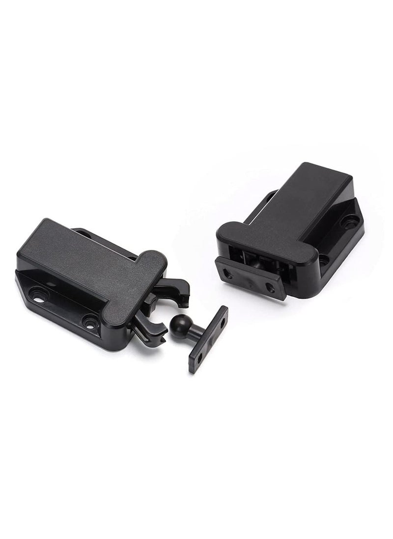 Mordely Push Lock Pack of 6 Door Latch with Touch Release Push Lock Black Push Catch Spring Latch with Screws for Kitchen Cabinet Doors Cabinets Home Furniture Hold Lock  - Image 4