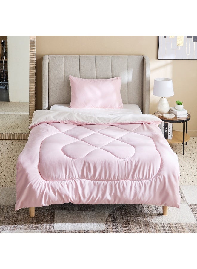 Home Box Derby 2-Piece Reversible Microfiber Twin Comforter Set - 160x220 cm  - Image 3