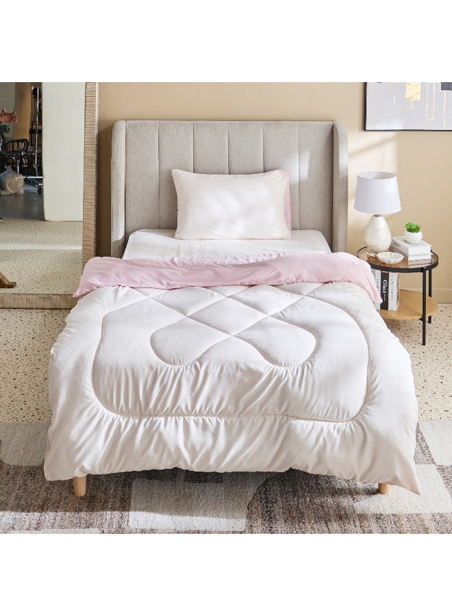 Home Box Derby 2-Piece Reversible Microfiber Twin Comforter Set - 160x220 cm  - Image 4
