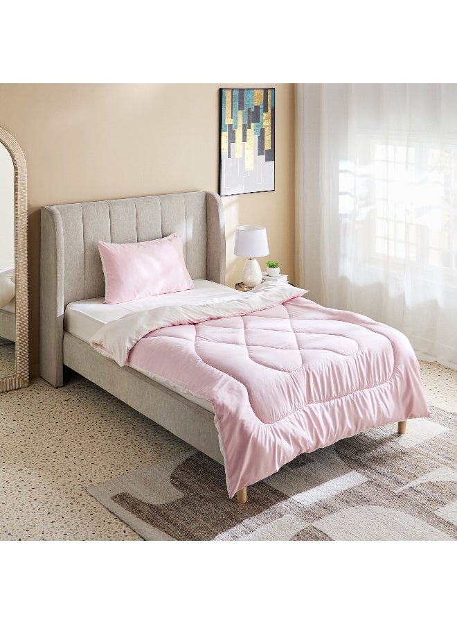 Home Box Derby 2-Piece Reversible Microfiber Twin Comforter Set - 160x220 cm  - Image 2