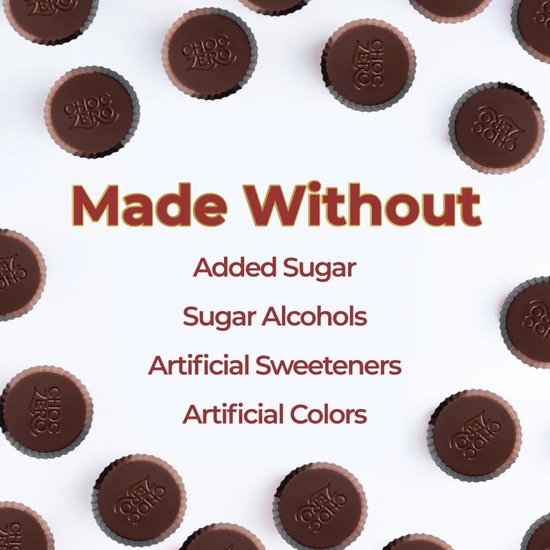 ChocZero Milk Chocolate Peanut Butter Cups - No Added Sugar, Gluten Free, Low Carb, 32 Individually Wrapped Cups - Image 3