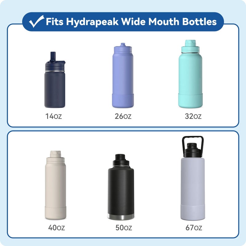 Prurex Spout Replacement Lid for Hydrapeak Wide Mouth14 26 32 40 50 Oz Bottles, Chug Lid with Ergonomic Handle, BPA - Free - Image 4