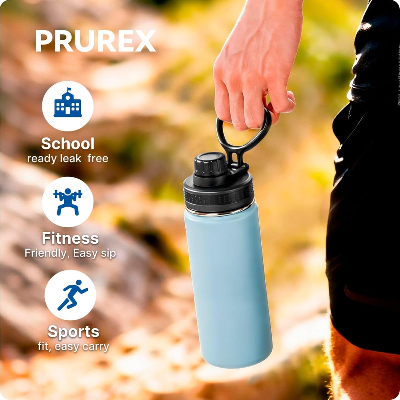 Prurex Spout Replacement Lid for Hydrapeak Wide Mouth14 26 32 40 50 Oz Bottles, Chug Lid with Ergonomic Handle, BPA - Free - Image 2