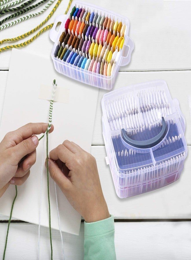 Peirich طقم خيوط التطريز بييريش 201، يشمل خيوط التطريز وصندوق تنظيم ثلاثي الطبقات، أطقم التطريز لأساور الصداقة، التطريز المتقاطع، حرف الخيوط، هدية للهالوين وعيد الميلاد ويوم الأم - Image 5