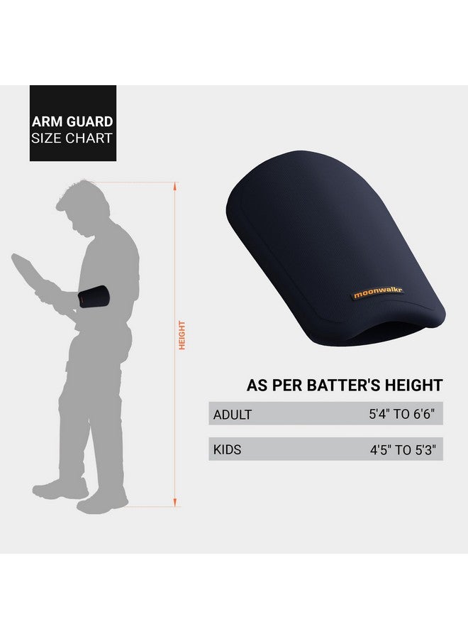 Moonwalkr Cricket Arm Guard Premium Protective Gear For Batter'S Height (5'4" - 6'6") Arm Guard Cricket For Men Cricket Accessories Lightweight & Comfortable Arm Guard For Safety (Blue, Adult) - Image 2