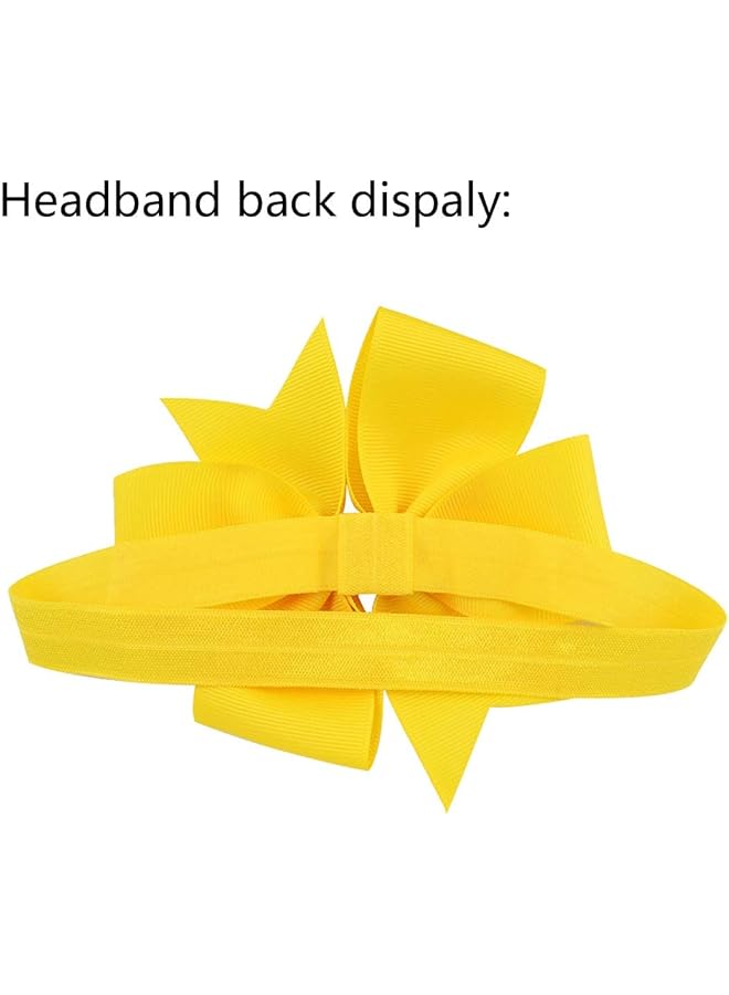 ويلينج تي عصابات رأس للبنات الصغار مصنوعة من شريط جروسجرين بطول 3 بوصات، وربطات شعر للأطفال، وإكسسوارات شعر للبنات الصغار والرضع والأطفال حديثي الولادة - Image 3