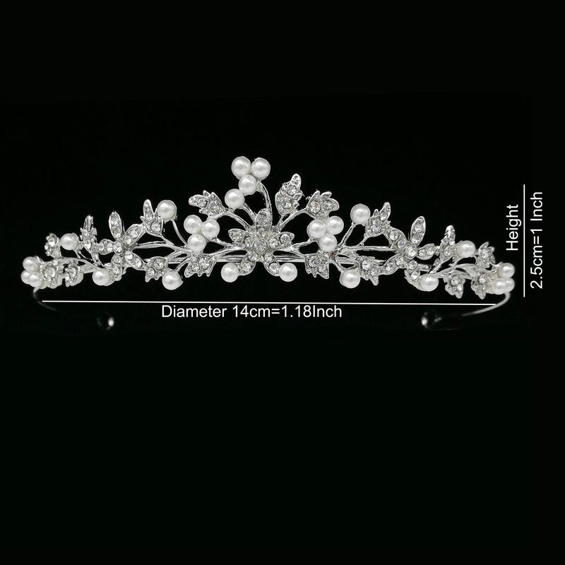 CROWNFAN Rhinestone Crystal Tiaras and Crowns Headband For Women Birthday Pageant Wedding Prom Princess Crown (A-006) - Image 4