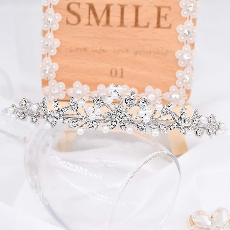 CROWNFAN Rhinestone Crystal Tiaras and Crowns Headband For Women Birthday Pageant Wedding Prom Princess Crown (A-006) - Image 3