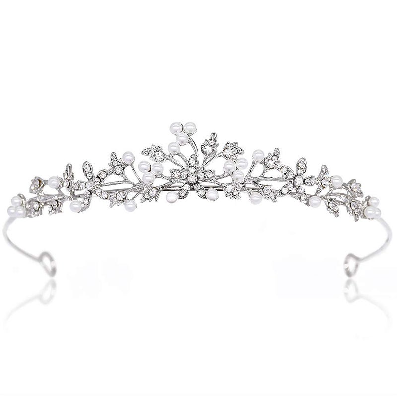 CROWNFAN Rhinestone Crystal Tiaras and Crowns Headband For Women Birthday Pageant Wedding Prom Princess Crown (A-006) - Image 1