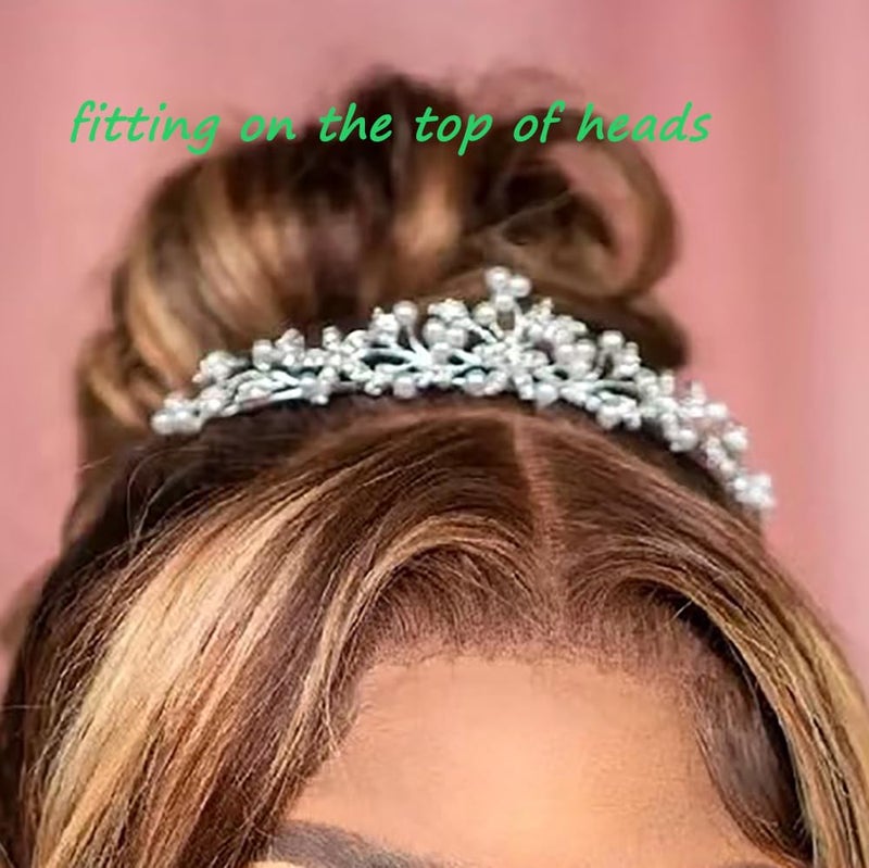 CROWNFAN Rhinestone Crystal Tiaras and Crowns Headband For Women Birthday Pageant Wedding Prom Princess Crown (A-006) - Image 5