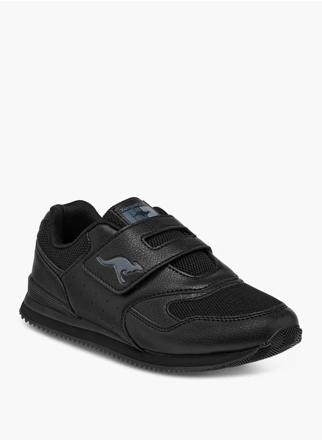 كانغاروس Boys' Logo Print Sports Shoes with Hook and Loop Closure