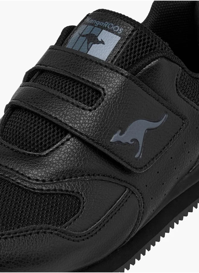 كانغاروس Boys' Logo Print Sports Shoes with Hook and Loop Closure