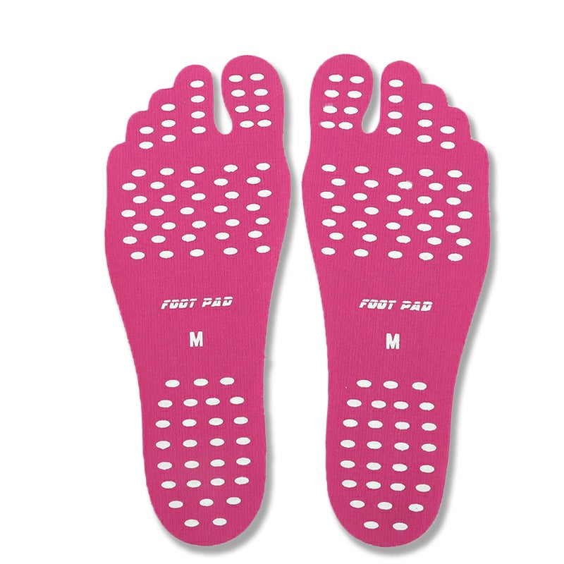 Beach Invisible Anti-Slip Insole Stickers Rose Red