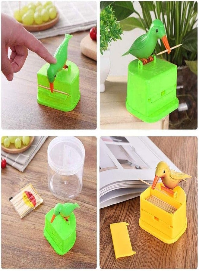 Baolaili Woodpecker Cute Little Bird Push-Type Automatic Toothpick Holder, Telescopic Toothpick Box for Home, Kitchen Decoration - Image 4