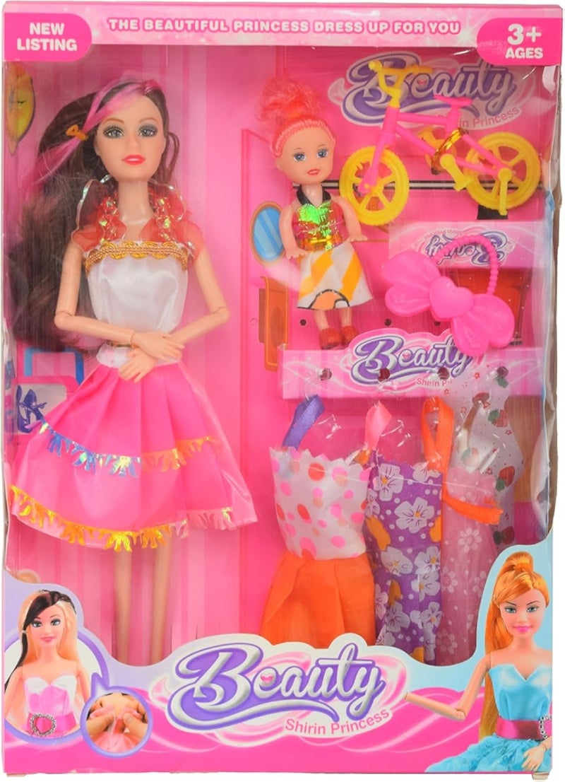 Plastic Beauty Doll Comes With Beautiful Accessories 619A14 Multicolour