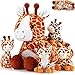 Honoson 5 Pcs Valentine Giraffe Stuffed Animals Set 18 Large Mommy Giraffe Plush with 4 Cute Baby Zippered Tummy Softer for Kids Boy Girl Galentine New Year Birthday Favor PartyGrovel - Image 2