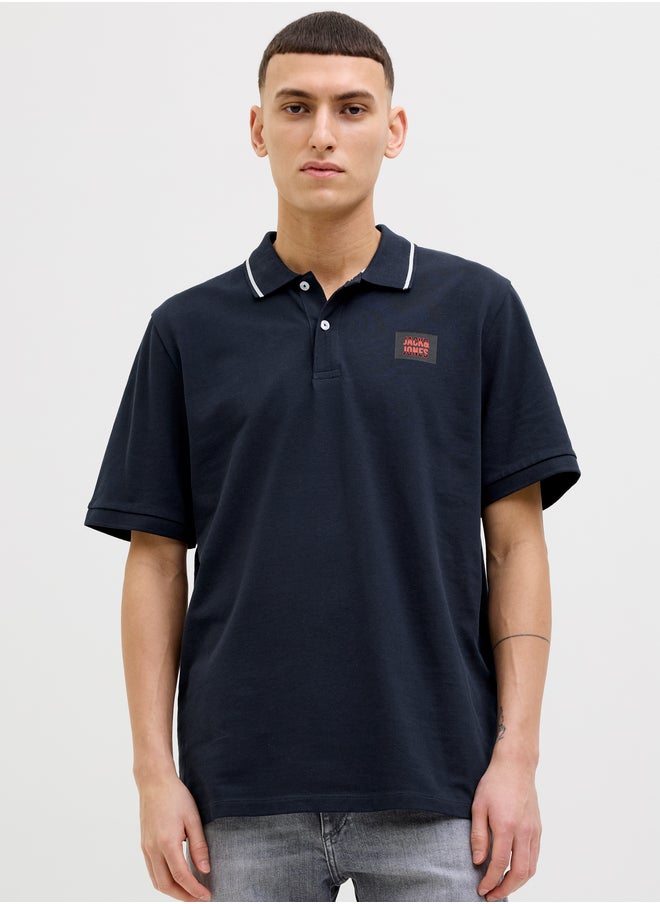 JACK & JONES Regular Fit Short Sleeve Polo T-Shirt  - Image 1