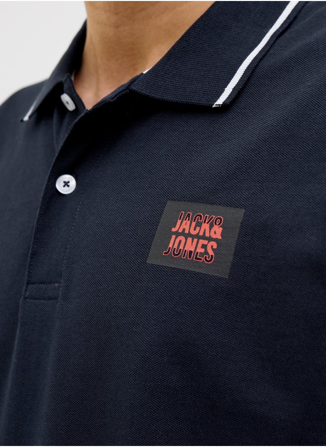 JACK & JONES Regular Fit Short Sleeve Polo T-Shirt  - Image 3