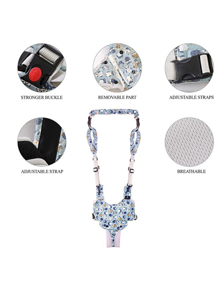 SYOSI حزام مشي الطفل، حزام سهل الارتداء للمشي والمشي والوقوف، حزام مشاية الطفل، مساعد مشي الطفل المبطن المريح مع وسائد ركبة إضافية للطفل للزحف - Image 3